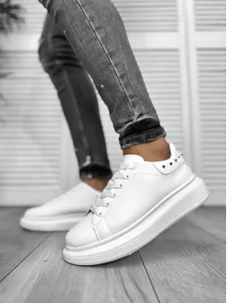 Adidasi barbati casual amq, albi 6626 N17-3 Adidasi barbati casual amq, albi 6626 N17-3